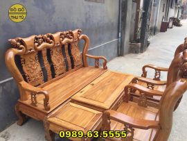 Bộ Bàn Ghế Gỗ Lim Tay 10 Quốc Đào